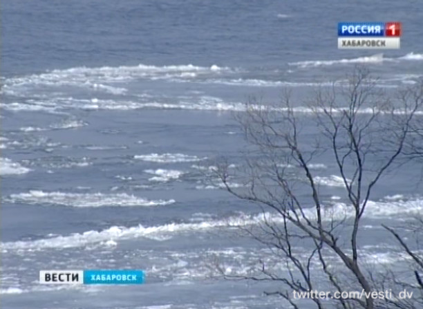 На реке Амур пошла шуга
