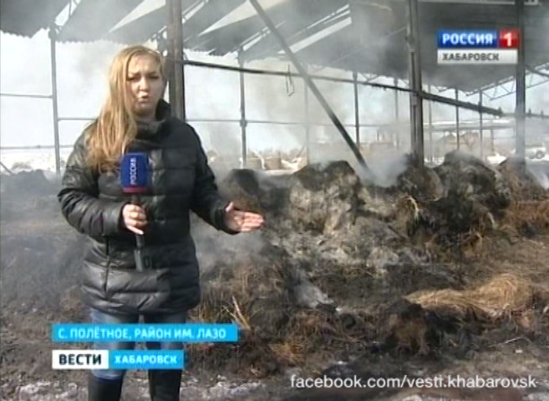 Пожар в хозяйстве «Полетное»