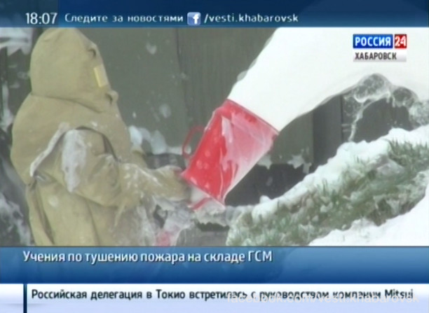 Учения пожарных Восточного военного округа