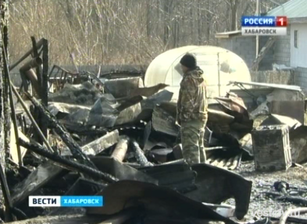 Пожар в селе Сосновка