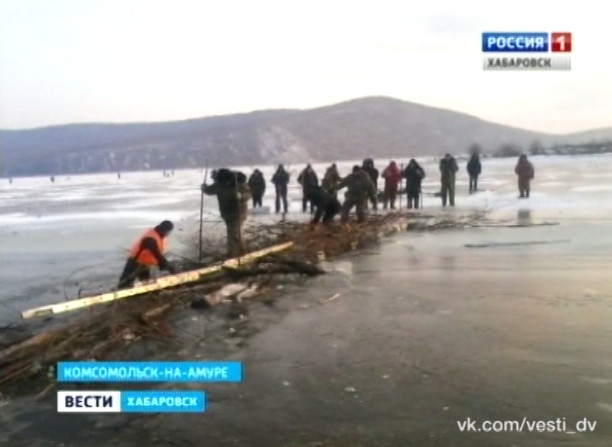 Спасение рыбаков на льду
