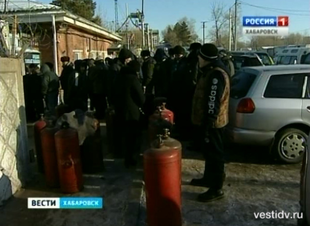 Ажиотаж при покупке баллонов с газом