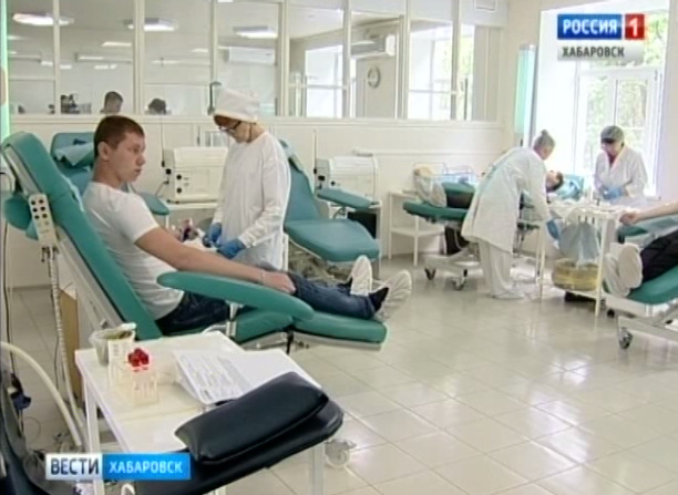 Поток доноров на станцию переливания