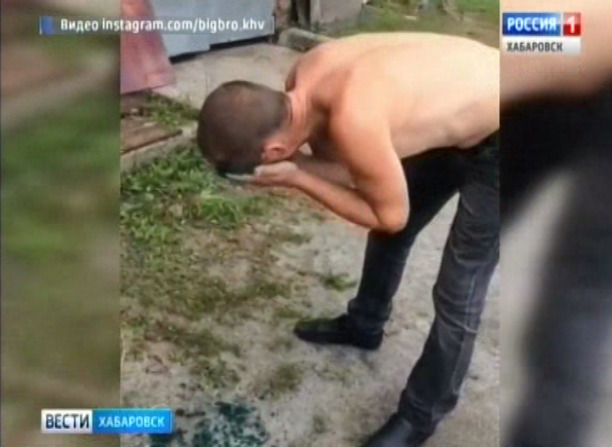 В Хабаровске снова «умываются» зеленкой