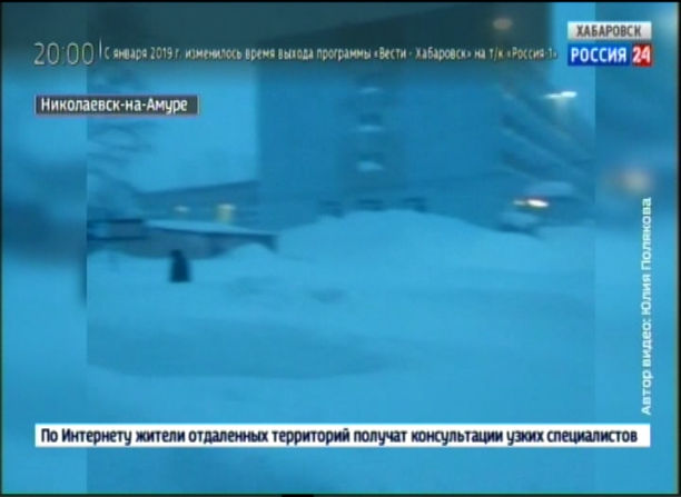 Снежная буря в Николаевске-на-Амуре