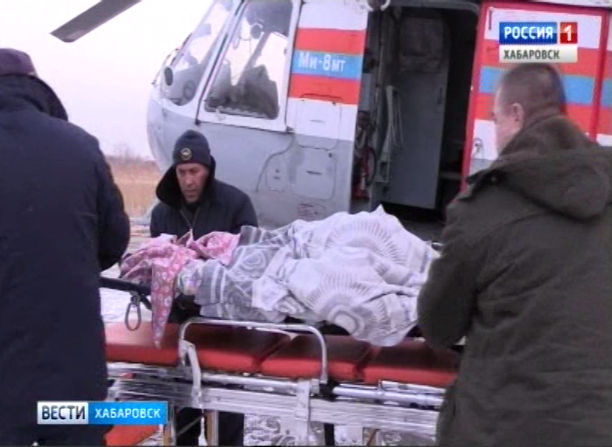 Мальчика спасли на вертолете