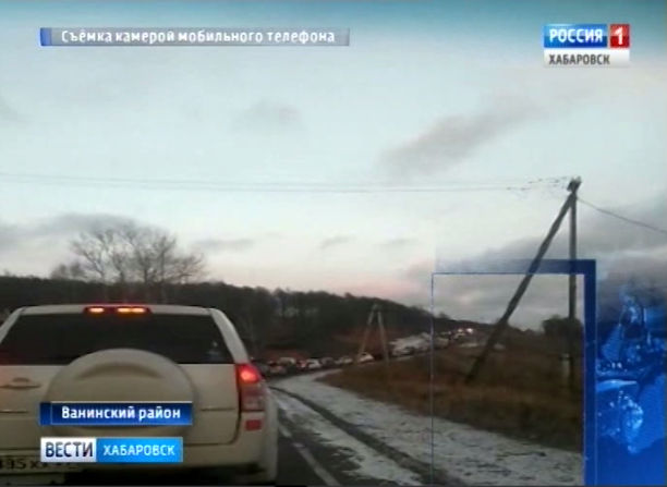 Пробка в Ванинском районе