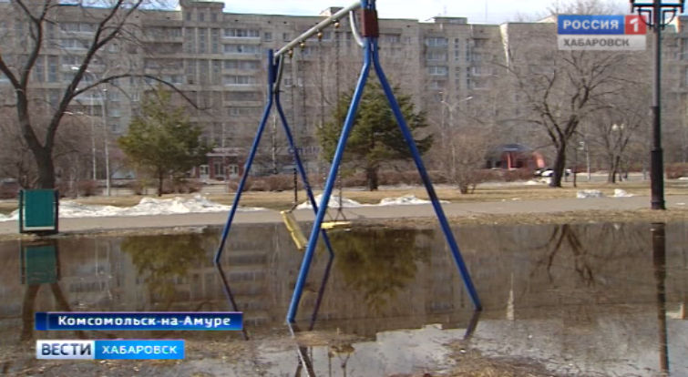 Комсомольск с наступлением тепла «поплыл»