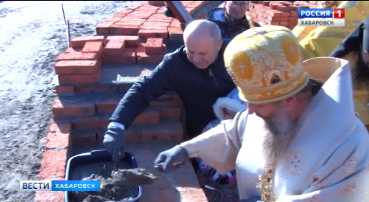 Закладка храма в поселке Горького