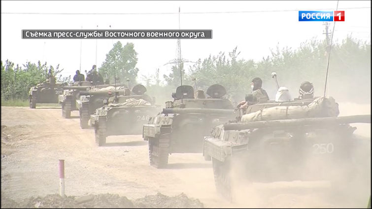 Учения танкистов ВВО