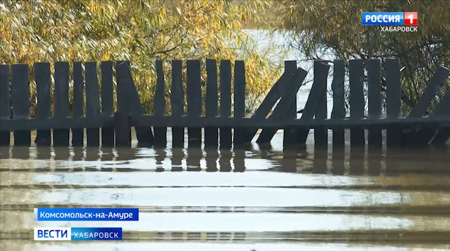 Уровень реки у Комсомольска-на-Амуре прекратил свой рост, но до ухода «большой воды» ещё рано