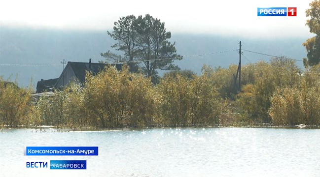 Спад воды отмечен в реке у Комсомольска-на-Амуре