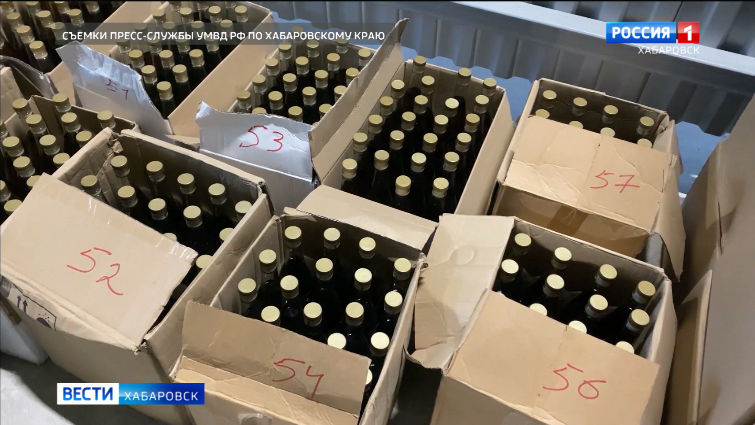 Уголовное дело по факту незаконной продажи большой партии алкогольной продукции возбуждено в Хабаровске