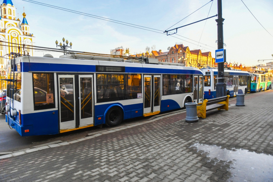 Первые 5 троллейбусов из Москвы в тестовом режиме вышли сегодня на линию в Хабаровске