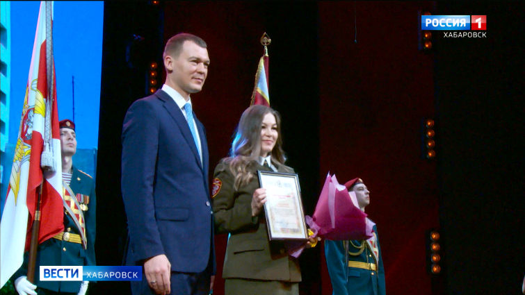Юбилей сил правопорядка и войск Росгвардии отметили в Хабаровске