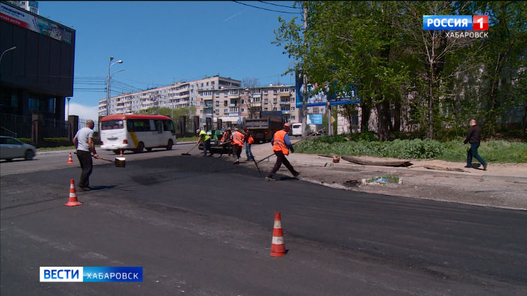 Хабаровские дорожники увеличили объемы работы по ямочному ремонту