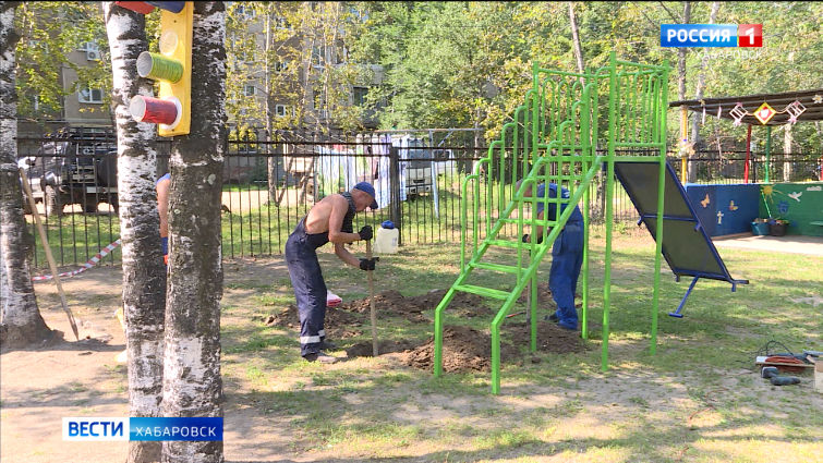 К благоустройству детских садов приступили в Хабаровске