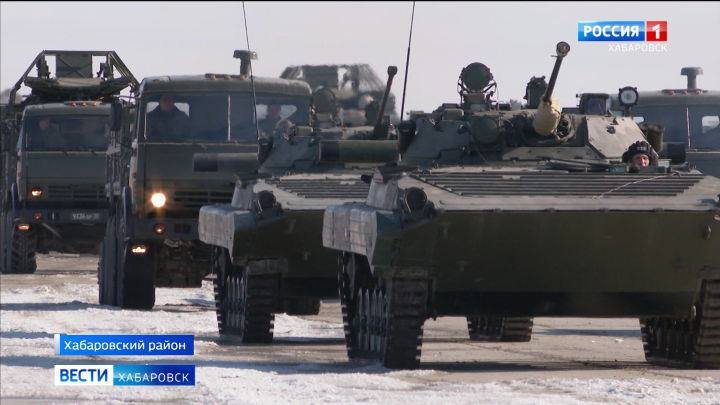 Стройно, здорово, чётко! В Хабаровске началась подготовка к Параду Победы