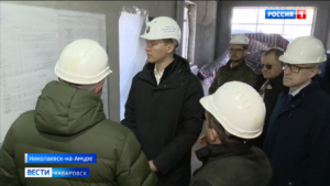 Губернатор Хабаровского края осмотрел социально значимые стройки Николаевска-на-Амуре