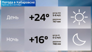 Первая неделя осени в Хабаровске ожидается тёплой и сухой