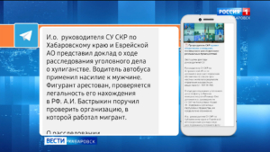 Доклад об уголовном деле об избитом пассажире в Хабаровске заслушал Председатель Следкома РФ