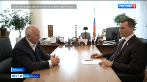 Михаил Дегтярёв пригласил главу Ростеха оценить масштабы строительства на мысе Манорский