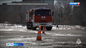 «Огненное» ралли прошло в Хабаровске для водителей пожарных автомобилей