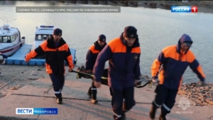 Пенсионера экстренно эвакуировали с острова Кабельный в Хабаровске