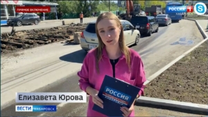Демонтаж трамвайных рельсов начался в Хабаровске на улице Воронежской