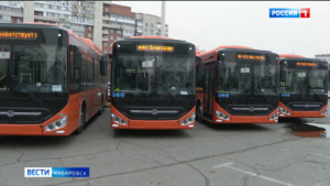Новые китайские автобусы на сжиженном газе пополнили автопарк Хабаровска