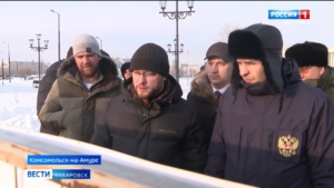 Дмитрий Демешин проинспектировал ход строительных работ на соцобъектах Комсомольска-на-Амуре