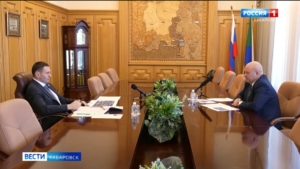 Мэр Хабаровска доложил Дмитрию Демешину о ходе социального строительства в столице региона