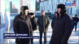 Смотрите в 21:10. «Людям нужна эта дамба»: Дмитрий Демешин осмотрел проблемные стройки Хабаровска