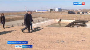 Вице-губернатор края Сергей Кузнецов проверил ход работ на строительстве гидрозащиты Комсомольска