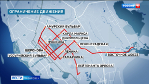 Во время финальной репетиции парада Победы движение в центре Хабаровска снова временно перекроют