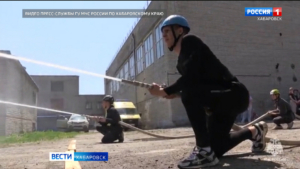 Юные пожарные Хабаровского края показали свои навыки на «Золотой штурмовке»