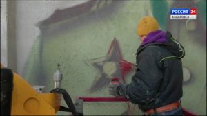 Смотрите в 21:10. Ещё один мурал с Героями Великой Отечественной войны появится в Хабаровске