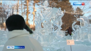 В Хабаровске назвали лауреатов городского конкурса ледовых скульптур «Амурский хрусталь 2025»