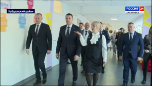 Смотрите в 21:10. Дмитрий Демешин осмотрел школы в селе Некрасовка, отремонтированные по нацпроекту