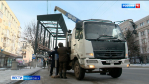 Новый, уже 29 по счёту остановочный павильон появился на «красной линии» Хабаровска