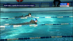 В камуфляже и с автоматом: в Хабаровске завершился чемпионат Восточного военного округа по плаванию