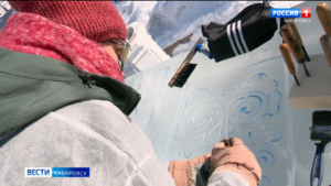 Застывшие мифы и легенды Дальнего Востока: конкурс "Ледогравюра" прошел в Хабаровске