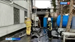 Пожарные потушили серьёзное возгорание в селе Сосновка Хабаровского района