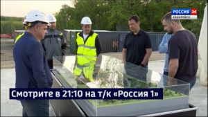 Смотрите в 21:10. Виталий Алтабаев и Сергей Абрамов осмотрели стройплощадку нового здания ДВХМ