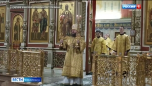 Божественная литургия состоялась в Хабаровске у мощей святителя Спиридона Тримифунтского