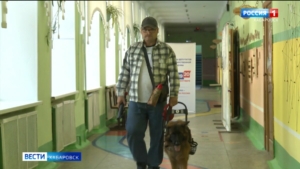 «Я живу полноценную жизнь»: ветеран СВО пришёл на выборы в Комсомольске …с собакой-поводырём